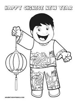 Detail mewarnai gambar imlek koleksi nomer 4