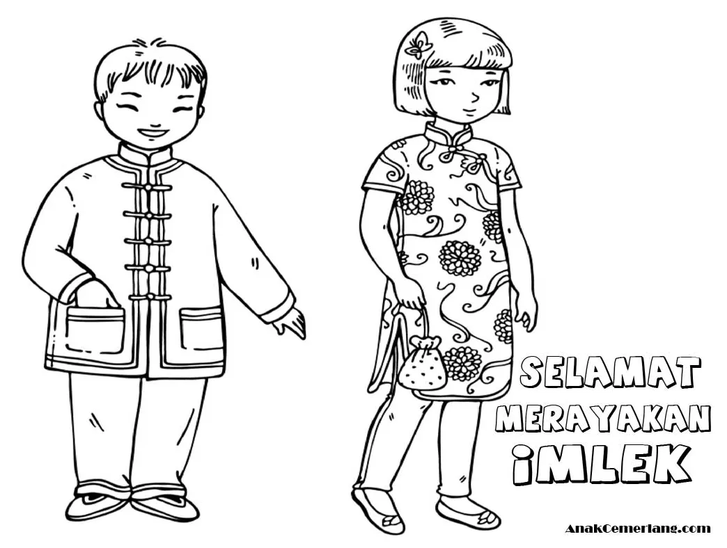 Detail mewarnai gambar imlek koleksi nomer 30