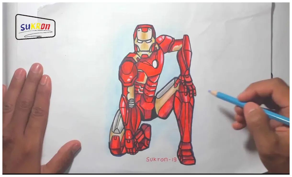 Mewarnai iron man mewarnai gambar iron man
