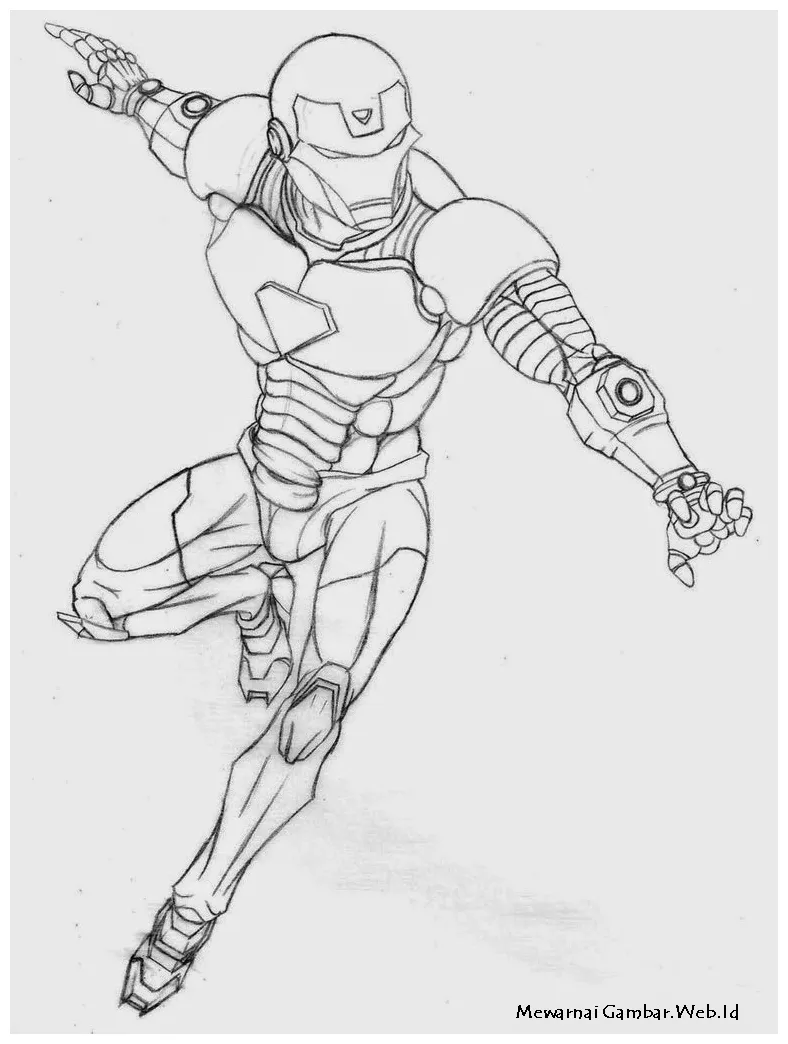 Mewarnai gambar iron man dan captain america edisi