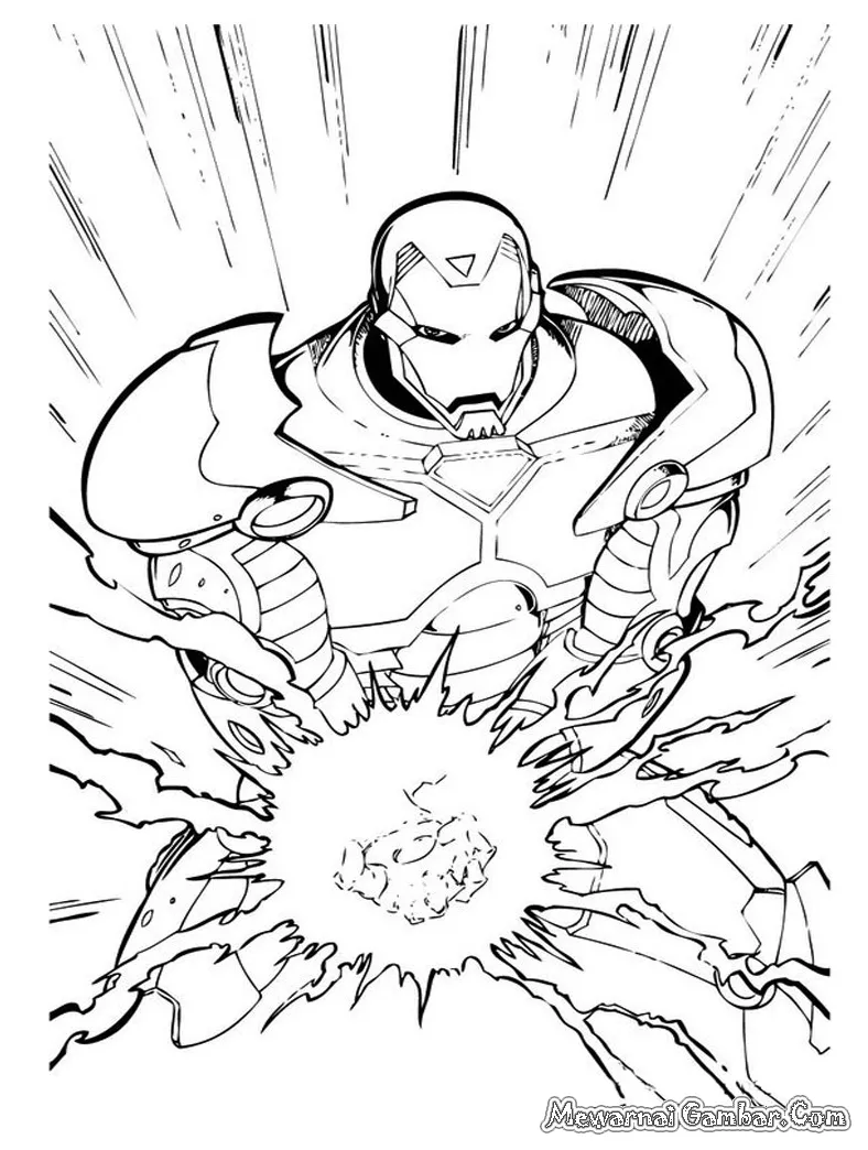 Gambar mewarnai iron man mewarnai gambar apr 27