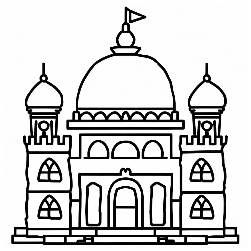 Menggambar istana