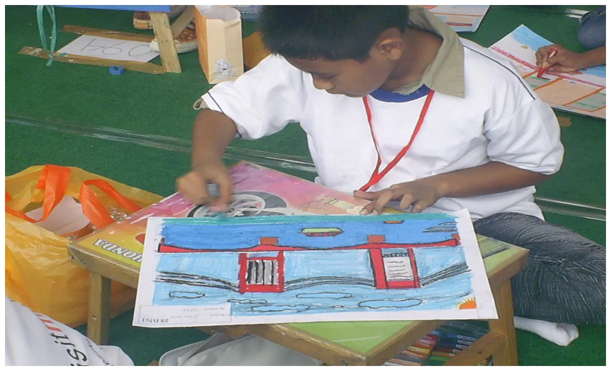 Palembang dalam sketsa lomba menggambar & ampera