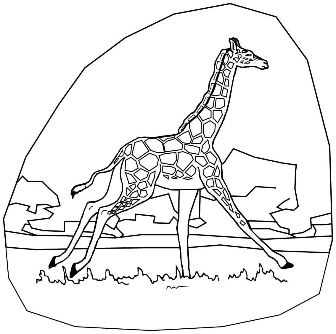 Jerapah berlari
