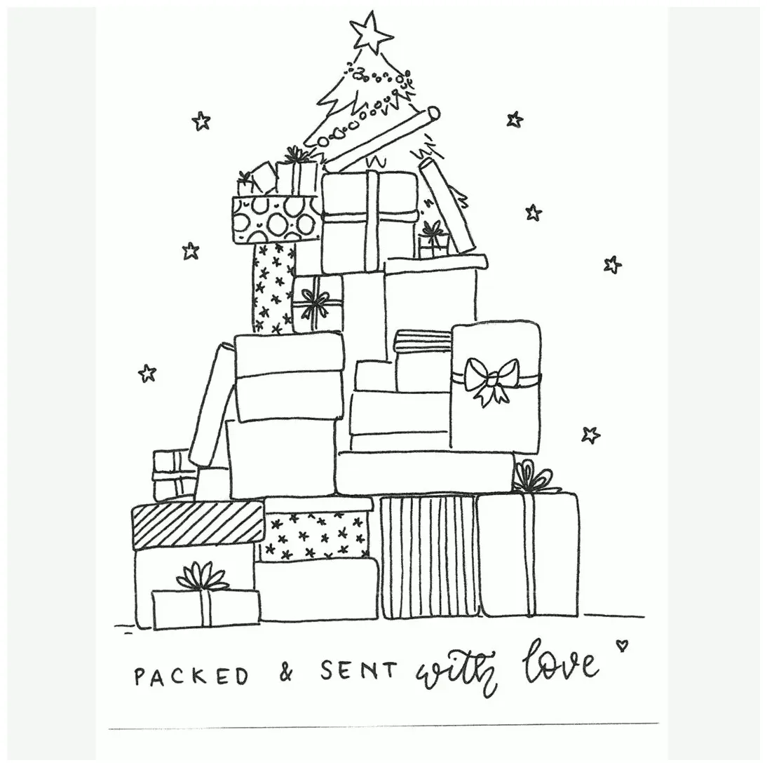 Template mewarnai gambar tema natal