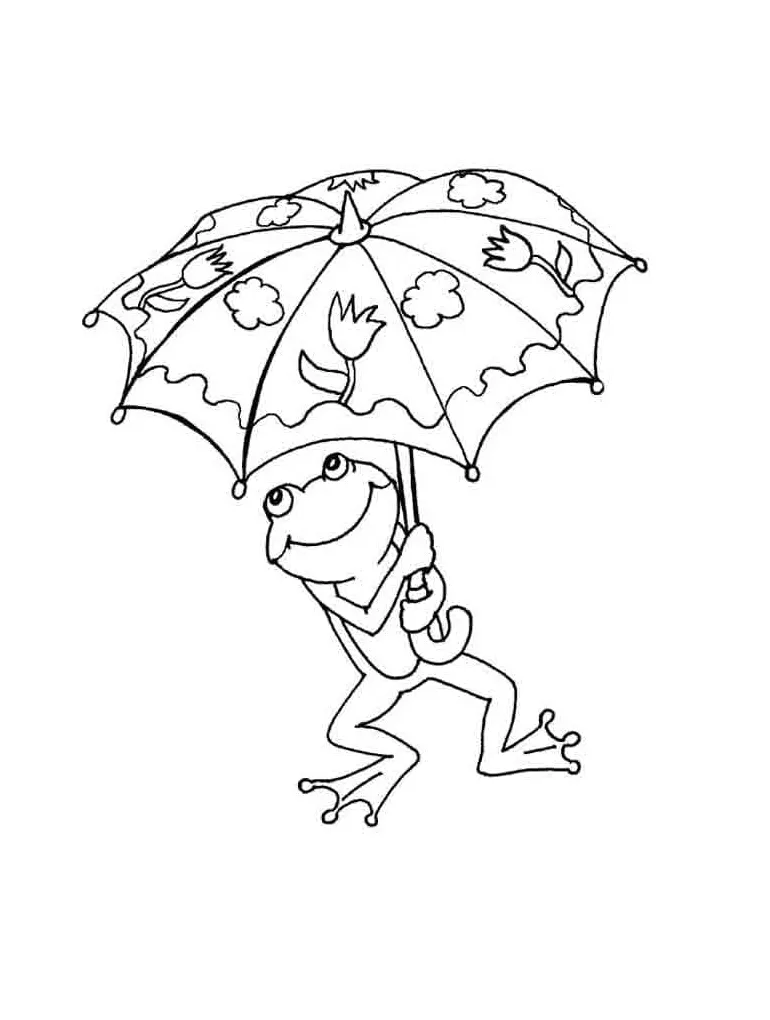 Katak dengan payung