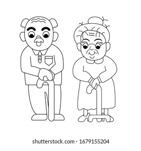 Mewarnai gambar kakek 57+ koleksi gambar