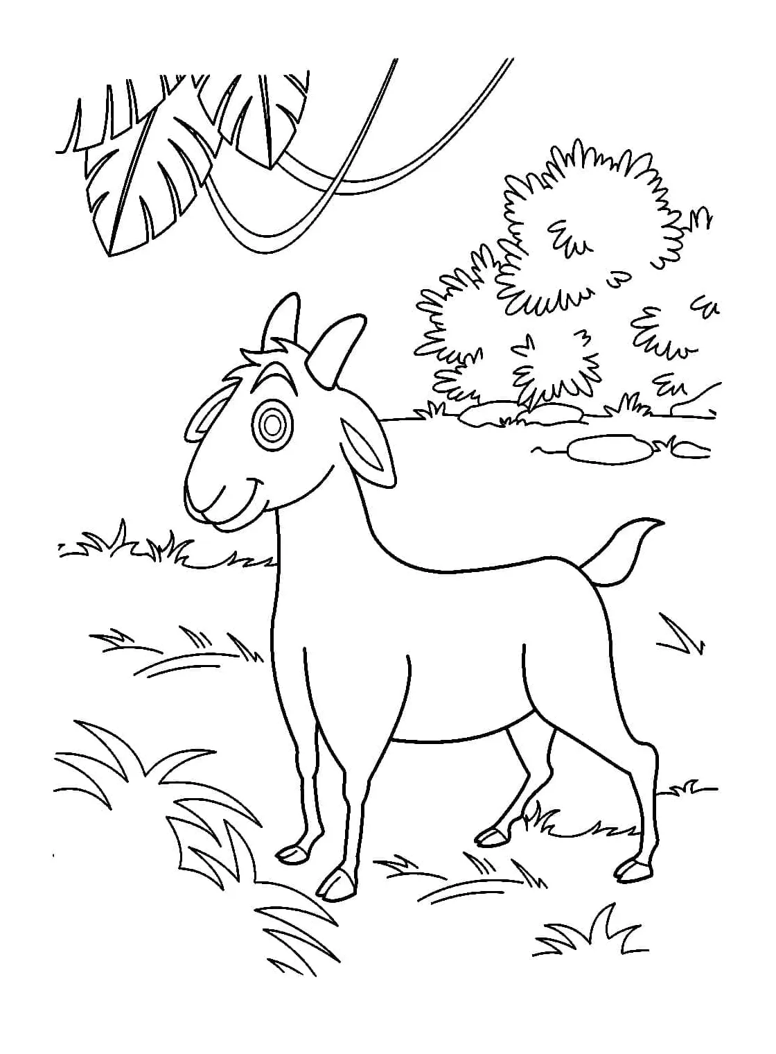 Kambing kartun comel