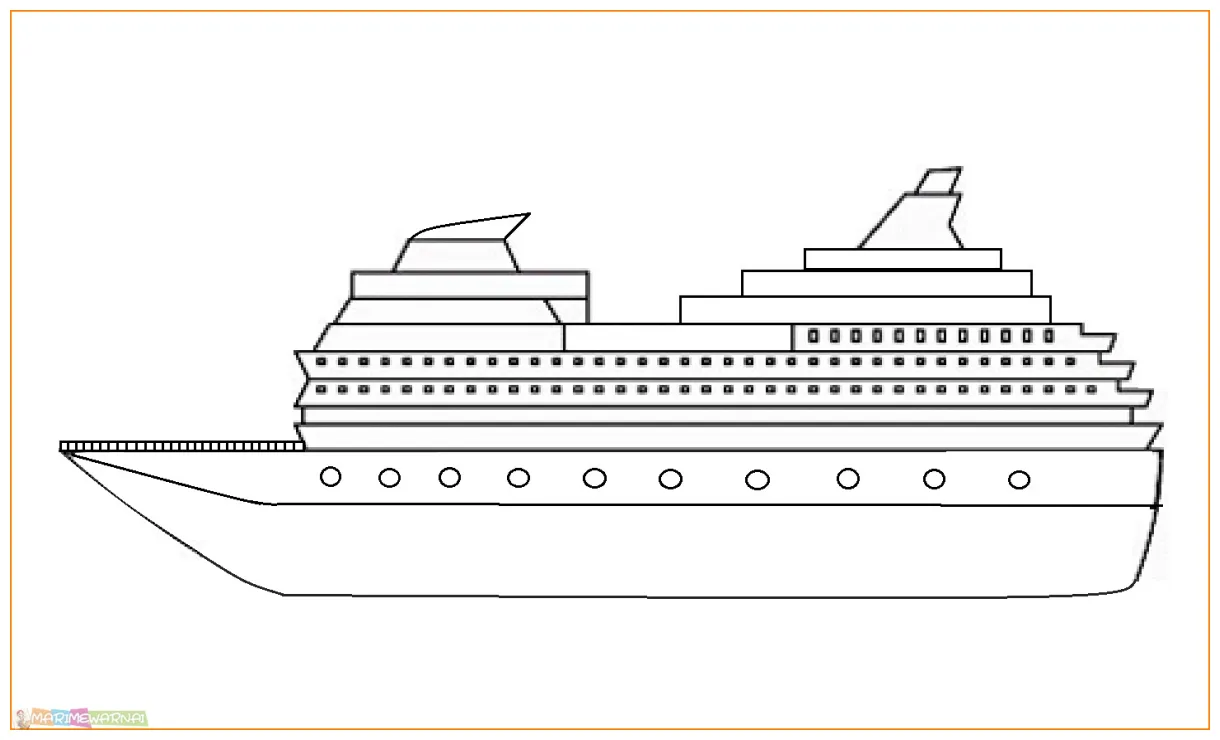 Mewarnai Gambar Kapal Laut