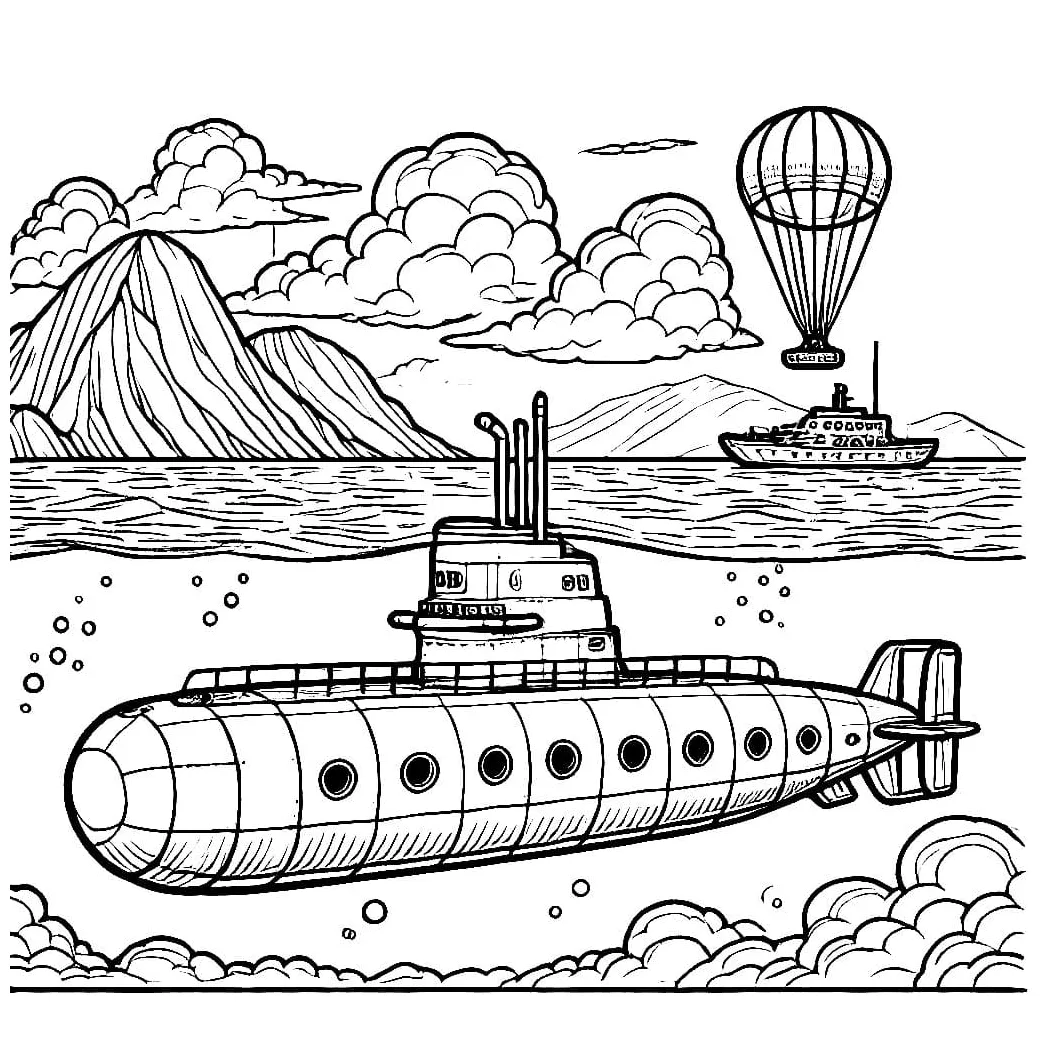 Kapal selam di lautan