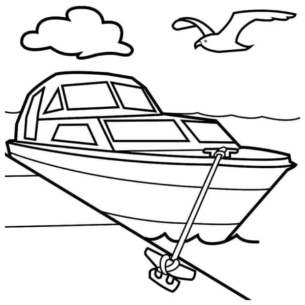Perahu berlabuh di pantai