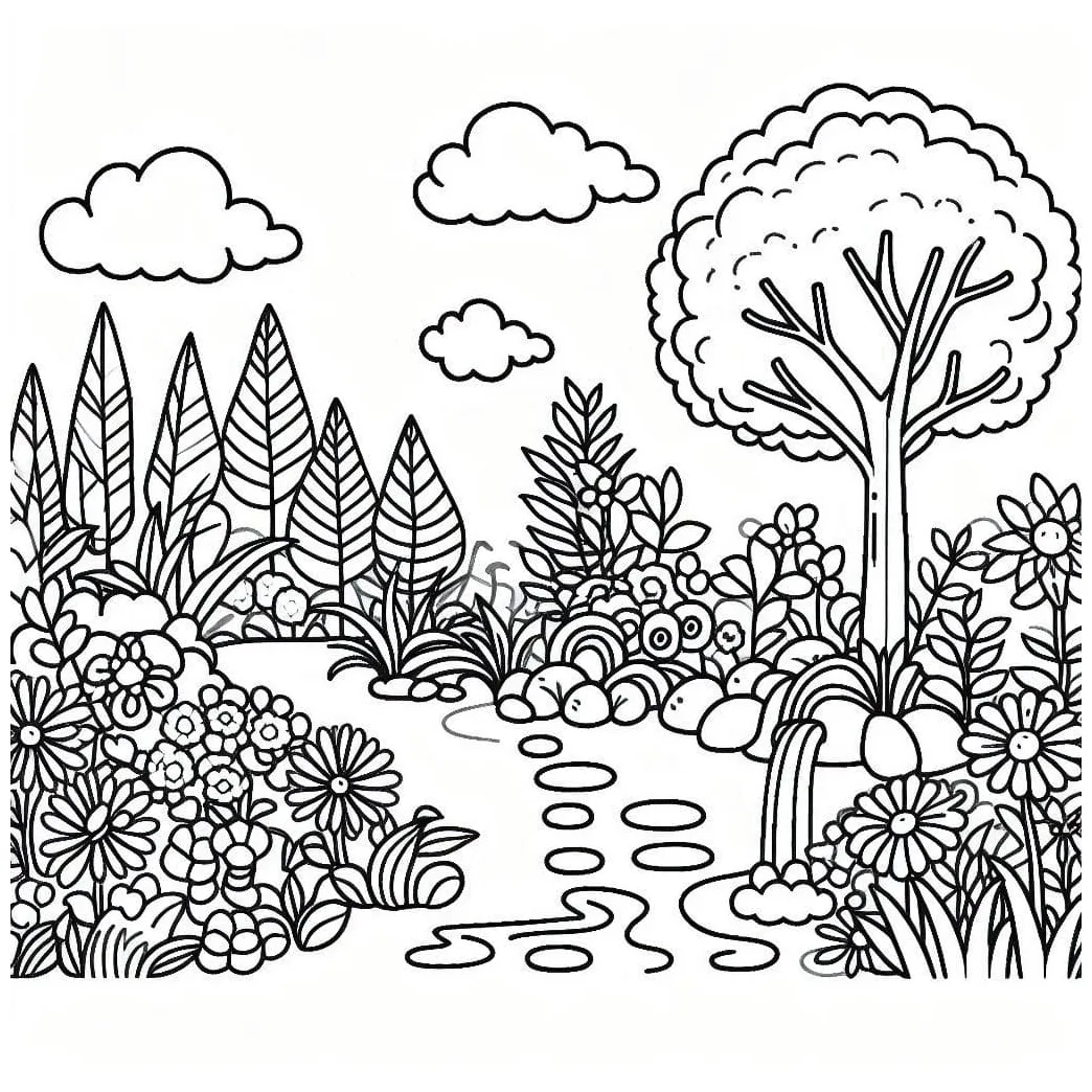 Kebun yang lebat