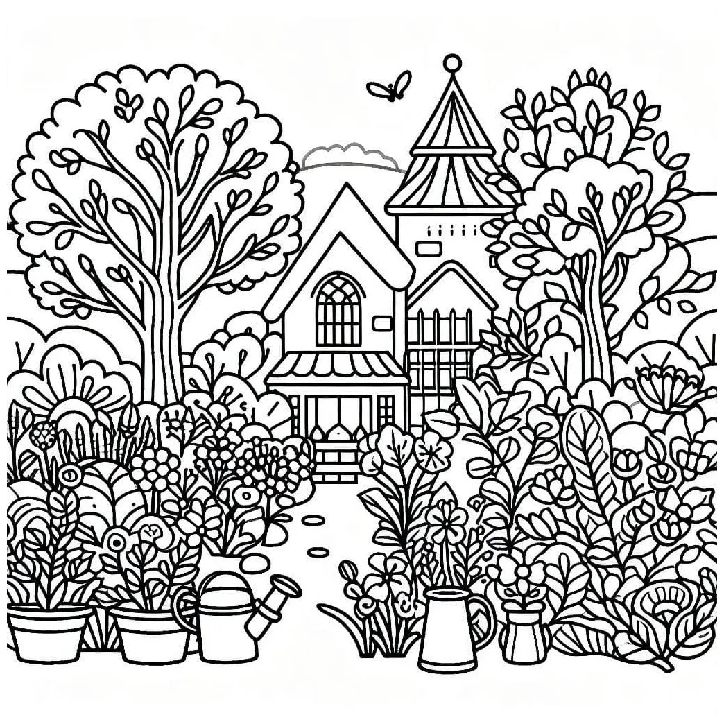 Kebun dan rumah
