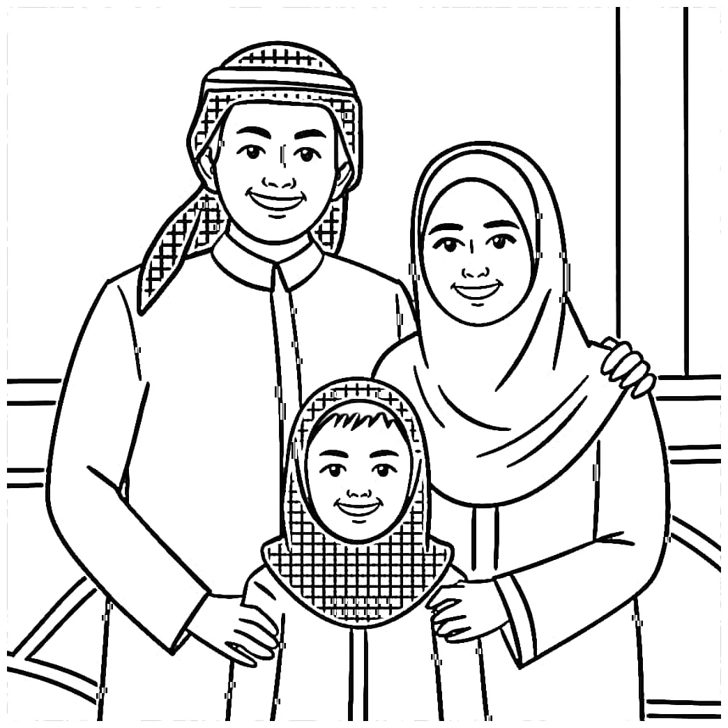 Keluarga Muslim Bahagia