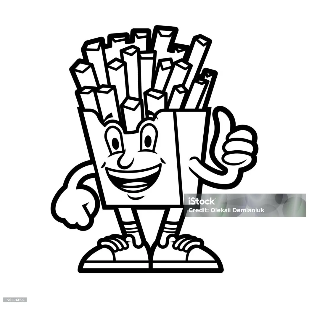 Kentang goreng ilustrasi stok unduh gambar sekarang kartun