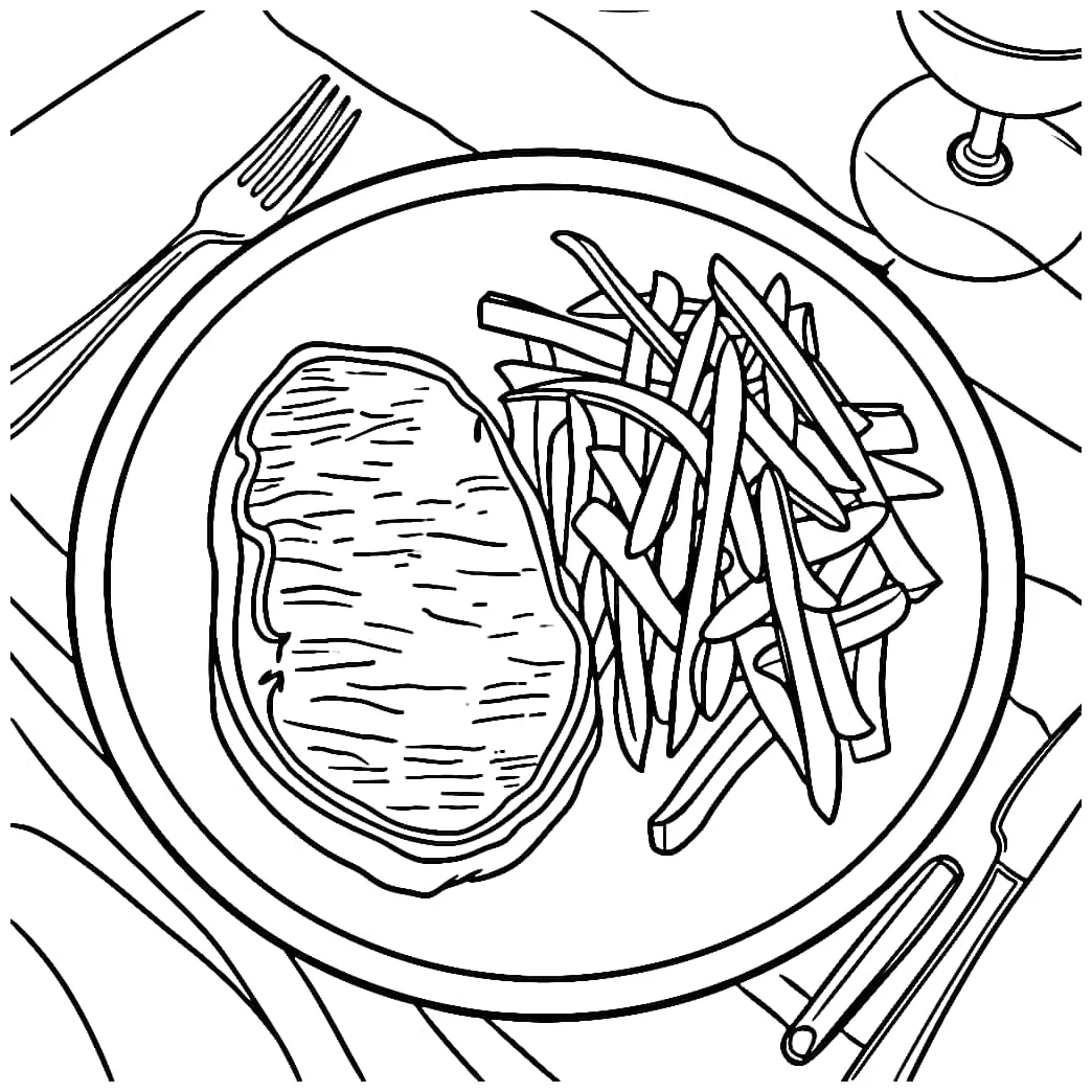 Steak dan kentang goreng