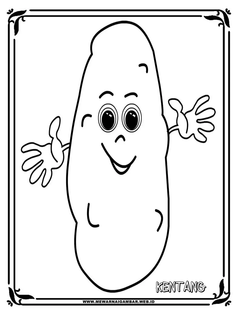 Mewarnai gambar kentang mewarnai gambar