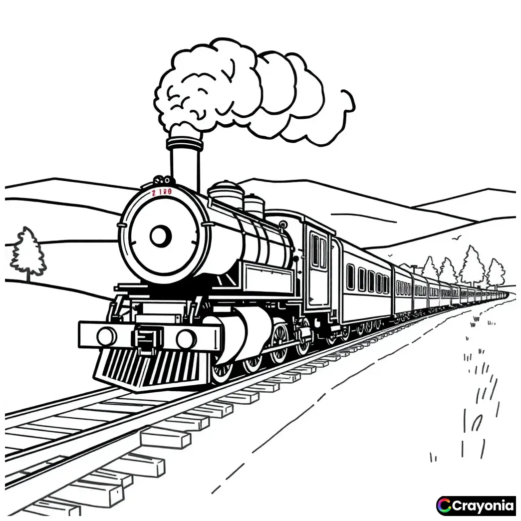 Kumpulan gambar untuk mewarnai tema kereta api