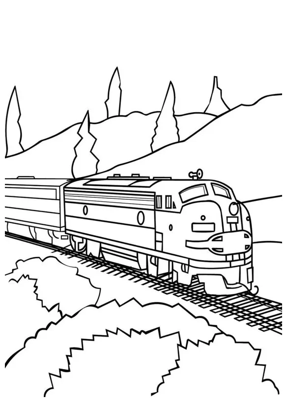 Gambar mewarnai kereta api terpopuler pintar mewarnai