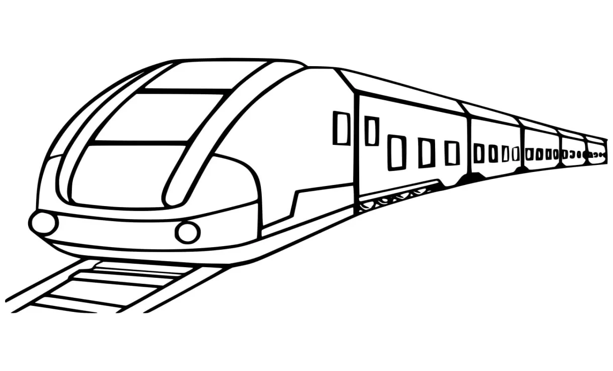 Kereta api sedang dalam perjalanan