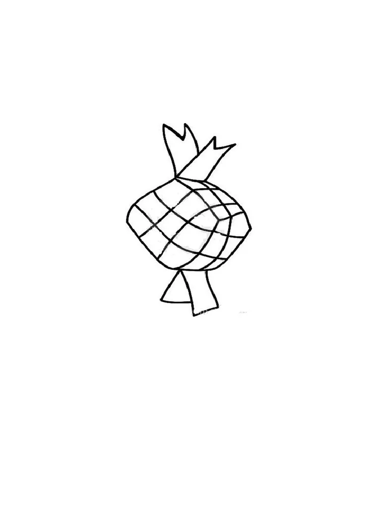 Mewarnai gambar ketupat pdf