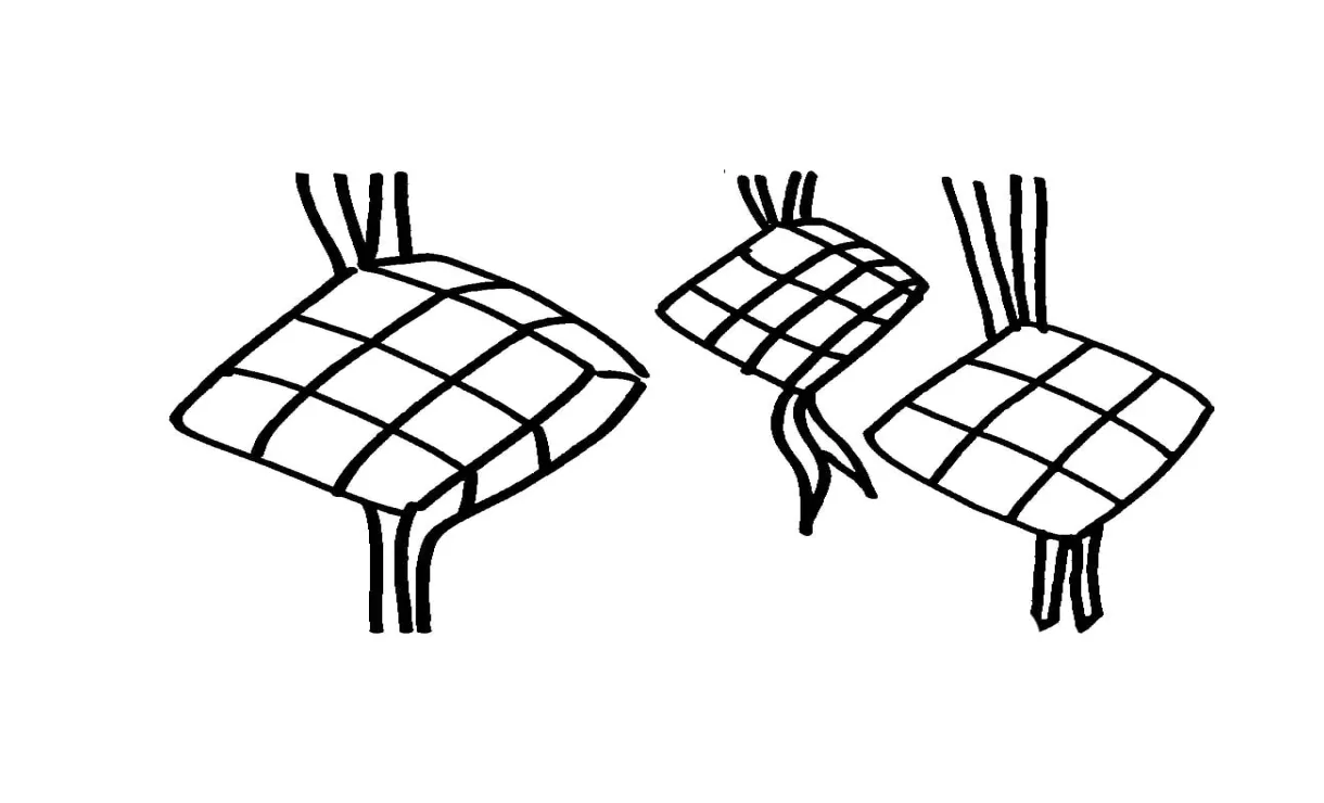 Tiga ketupat gratis
