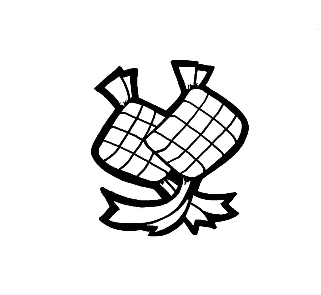Dua ketupat sangat sederhana