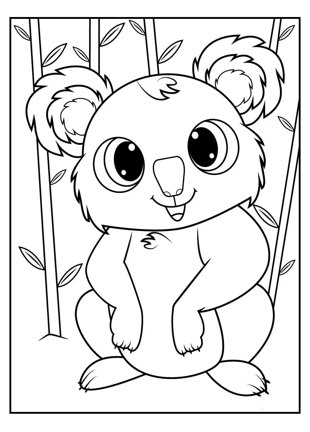 Koala menyenangkan dengan bambu