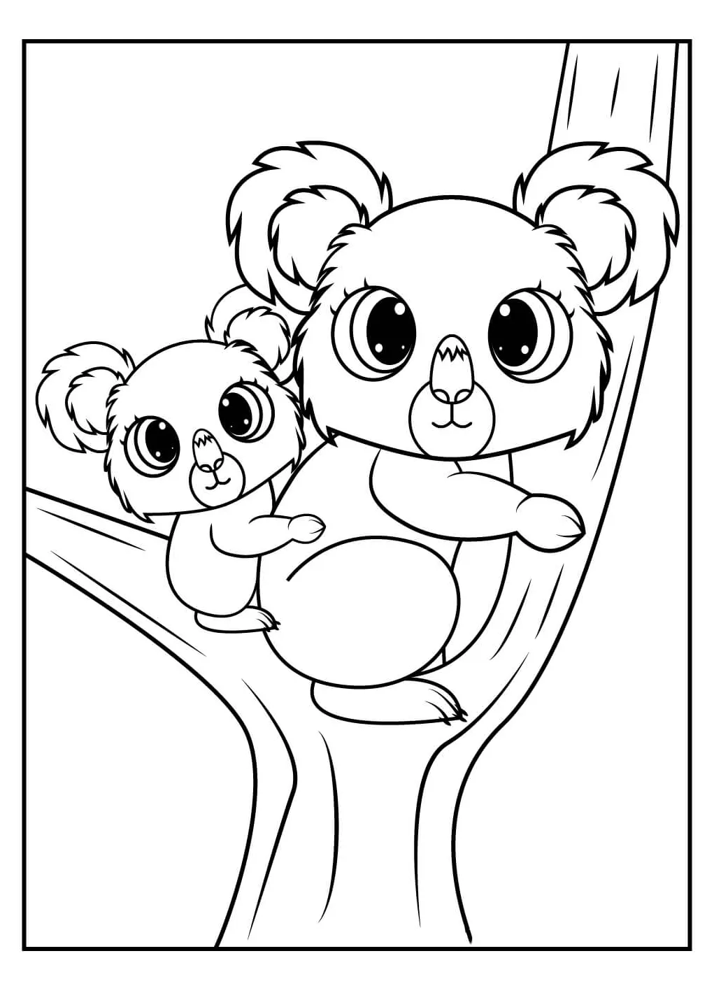 Brother koala with baby koala