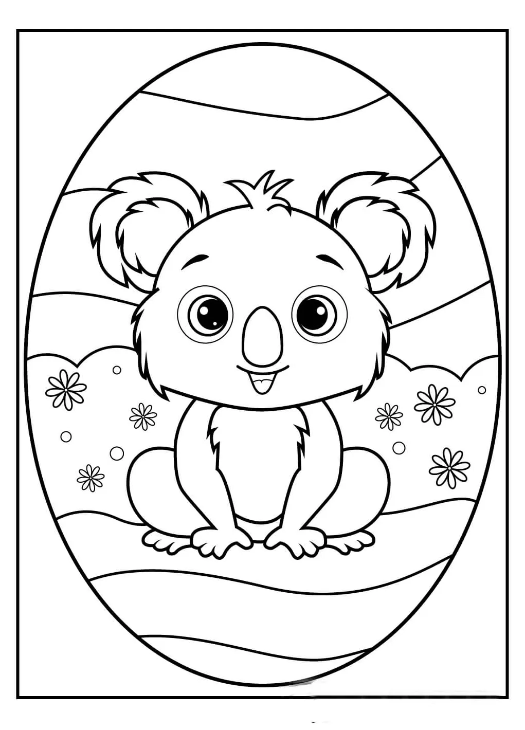 Duduk koala yang menyenangkan