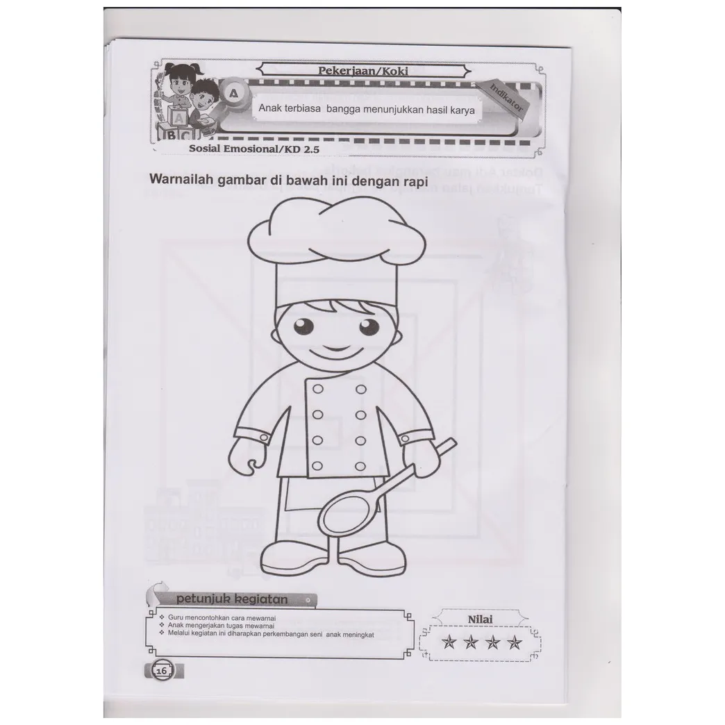 Gambar Mewarnai Koki - 56+ Koleksi Gambar
