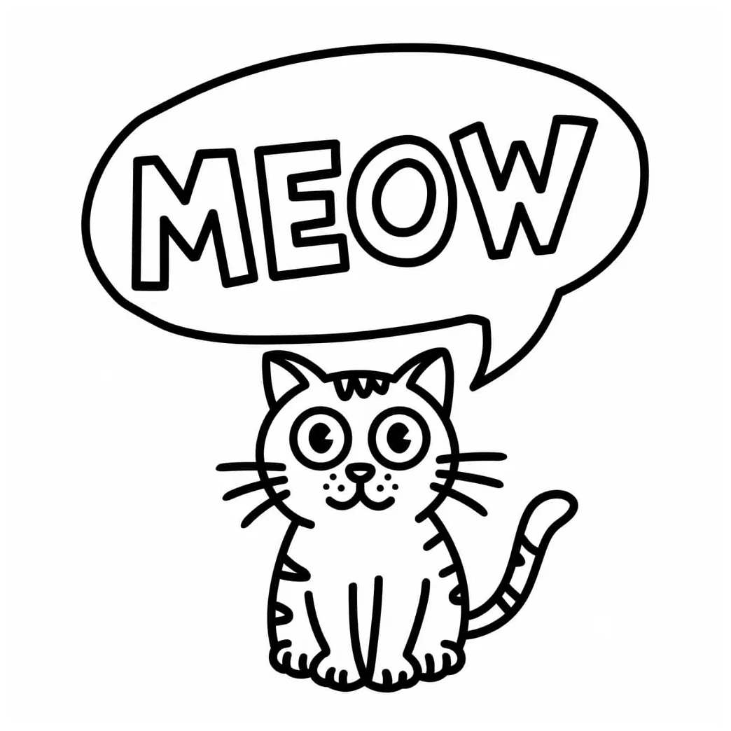 Kucing mengeong