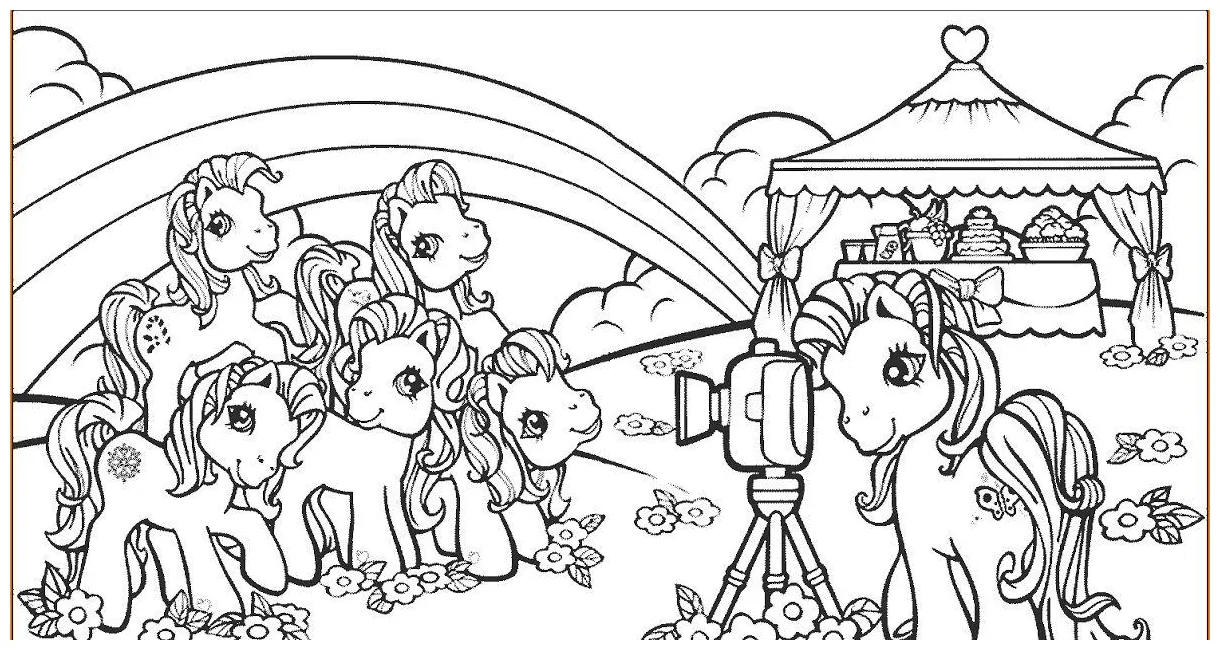 Detail gambar kuda poni mewarnai koleksi nomer 56