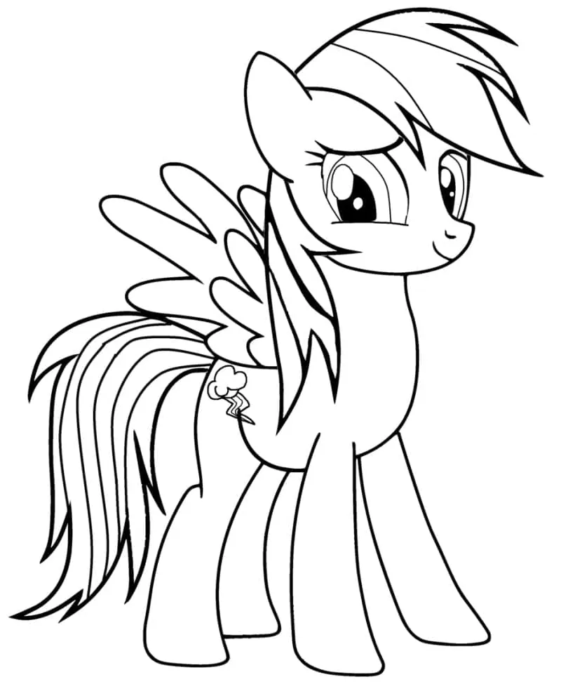 Kuda poni rainbow dash tersenyum