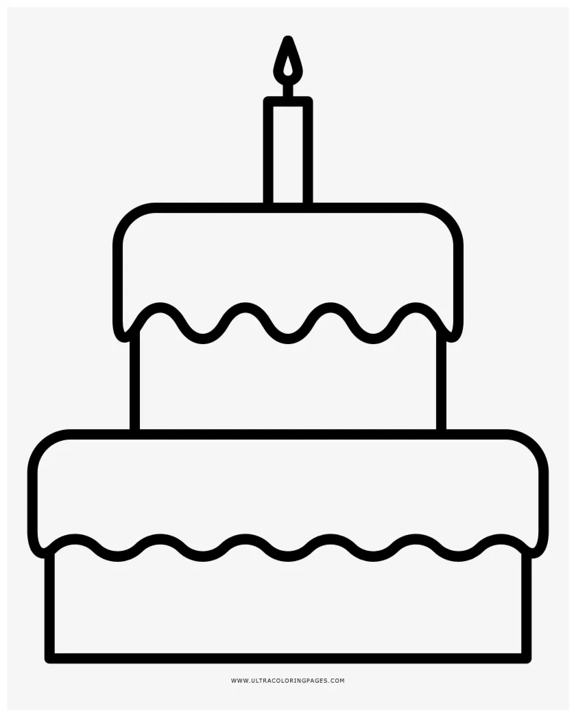 Gambar mewarnai Keren bagus gambar kue ulang tahun cara siap cetak