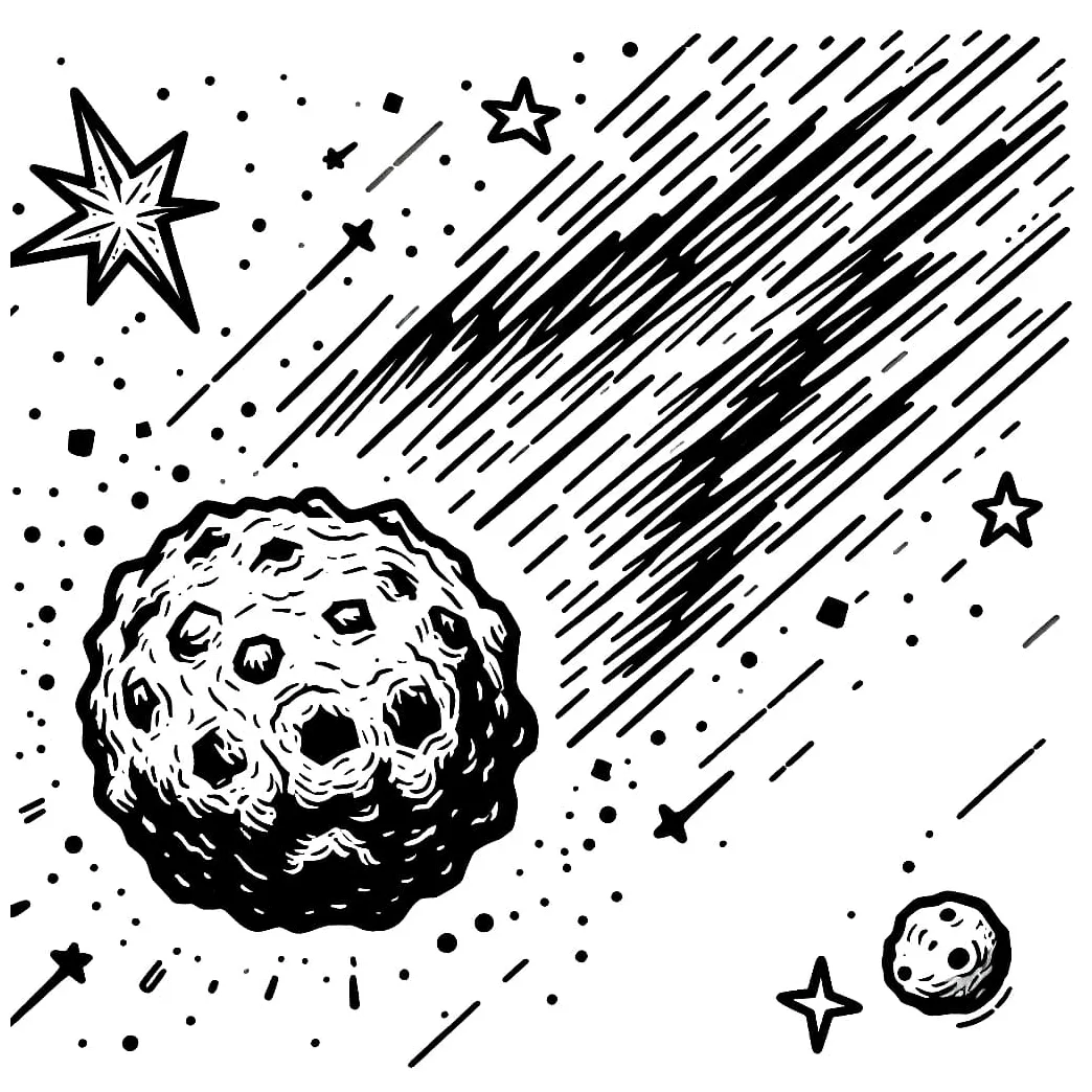 Meteor sederhana di langit