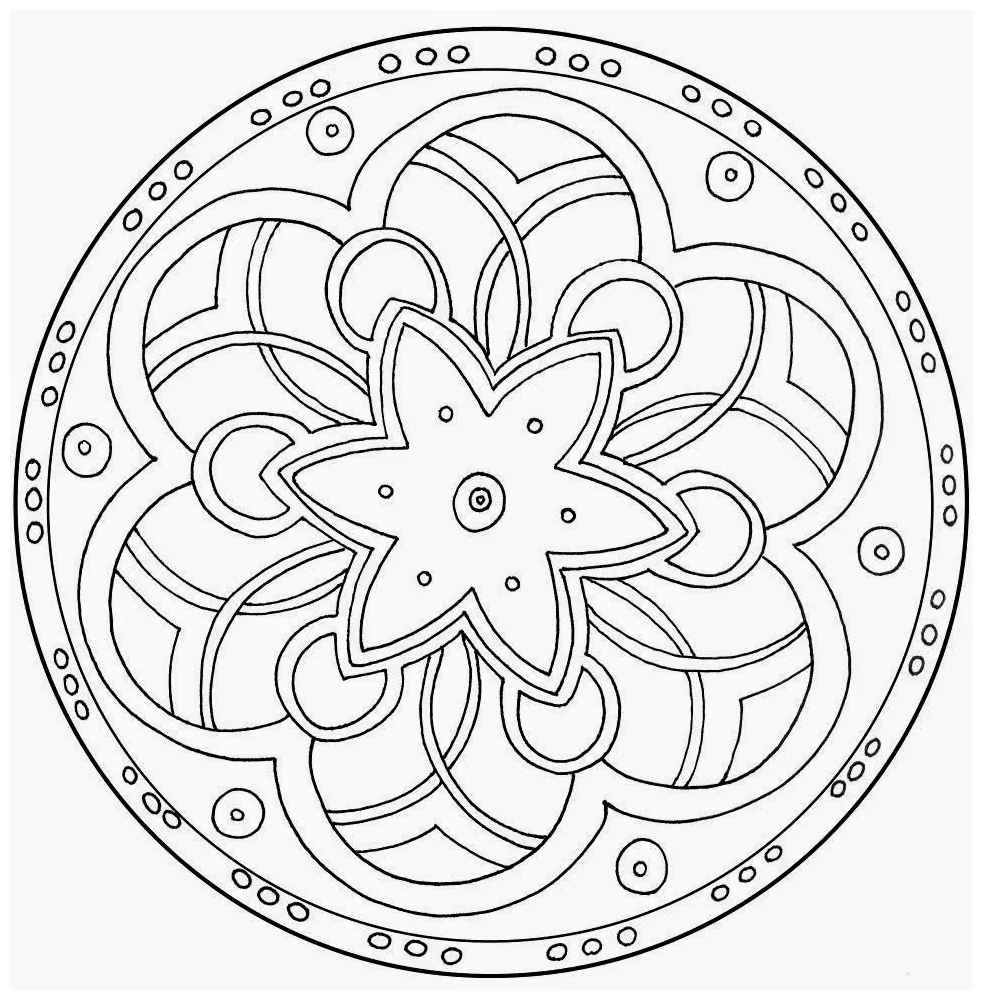 Mewarnai Online Lingkaran Mandala - Mewarnai Online