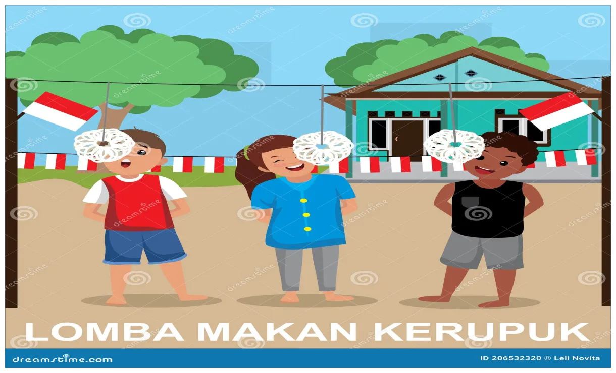 Lomba makan kerupuk is one type of competition that is competed in the