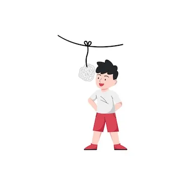 Premium Vector | Lomba Makan Kerupuk Illustration