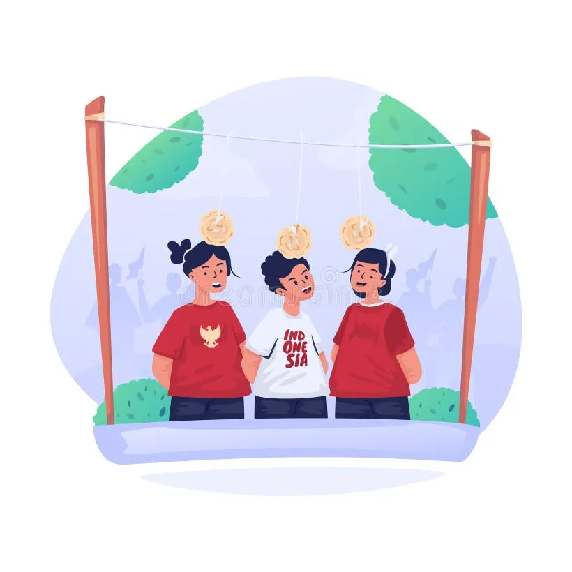 Lomba Makan Kerupuk Stock Illustrations – 30 Lomba Makan Kerupuk Stock
