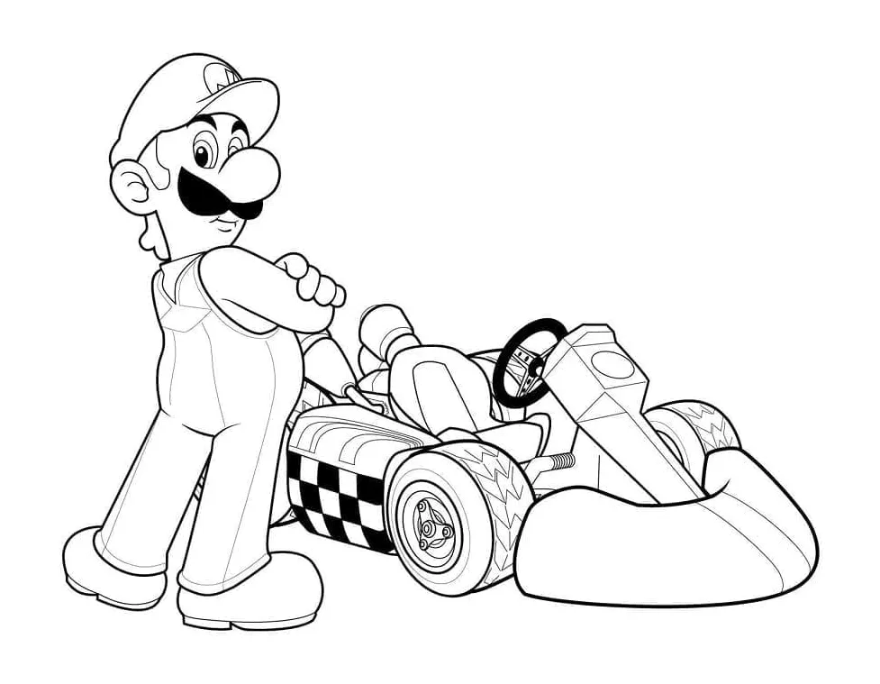Kart Luigi yang dapat dicetak