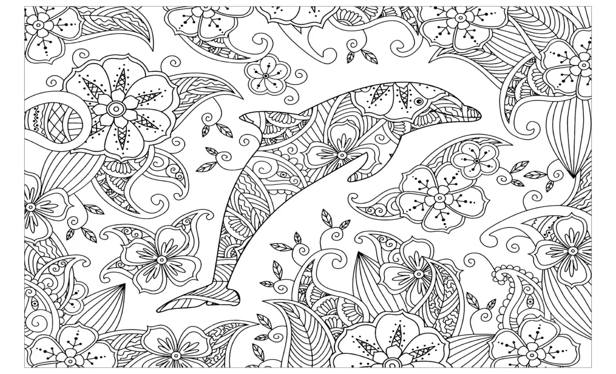 Lumba-lumba zentangle