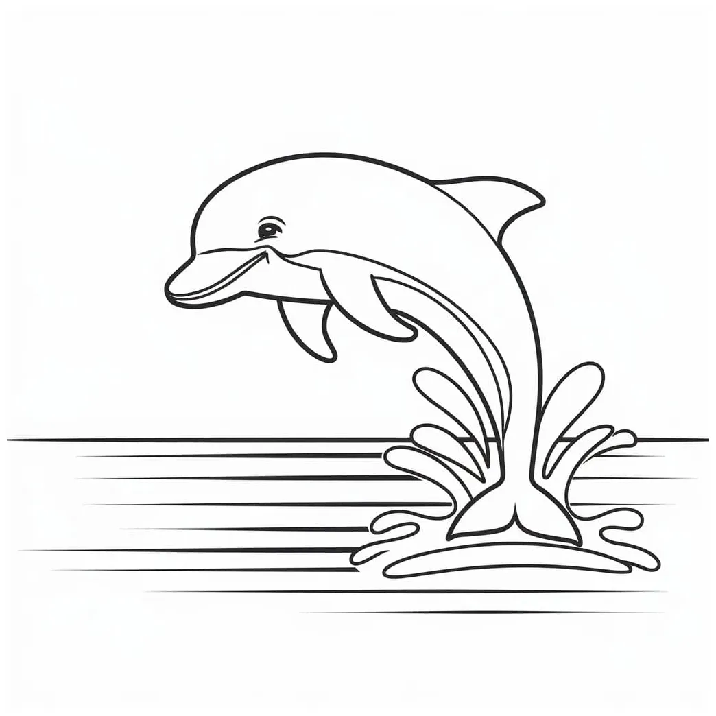 Lumba-lumba melompat keluar laut