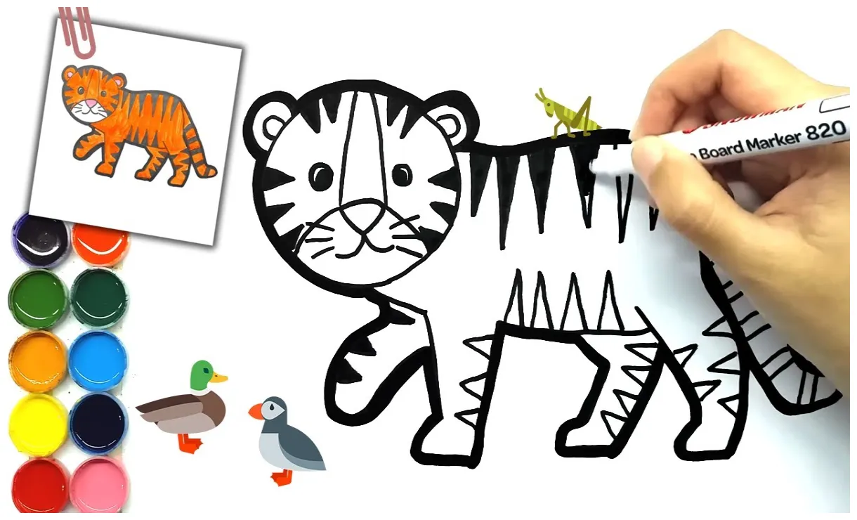 Detail mewarnai gambar macan koleksi nomer 24