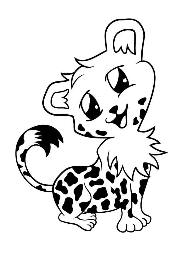Macan tutul kawaii