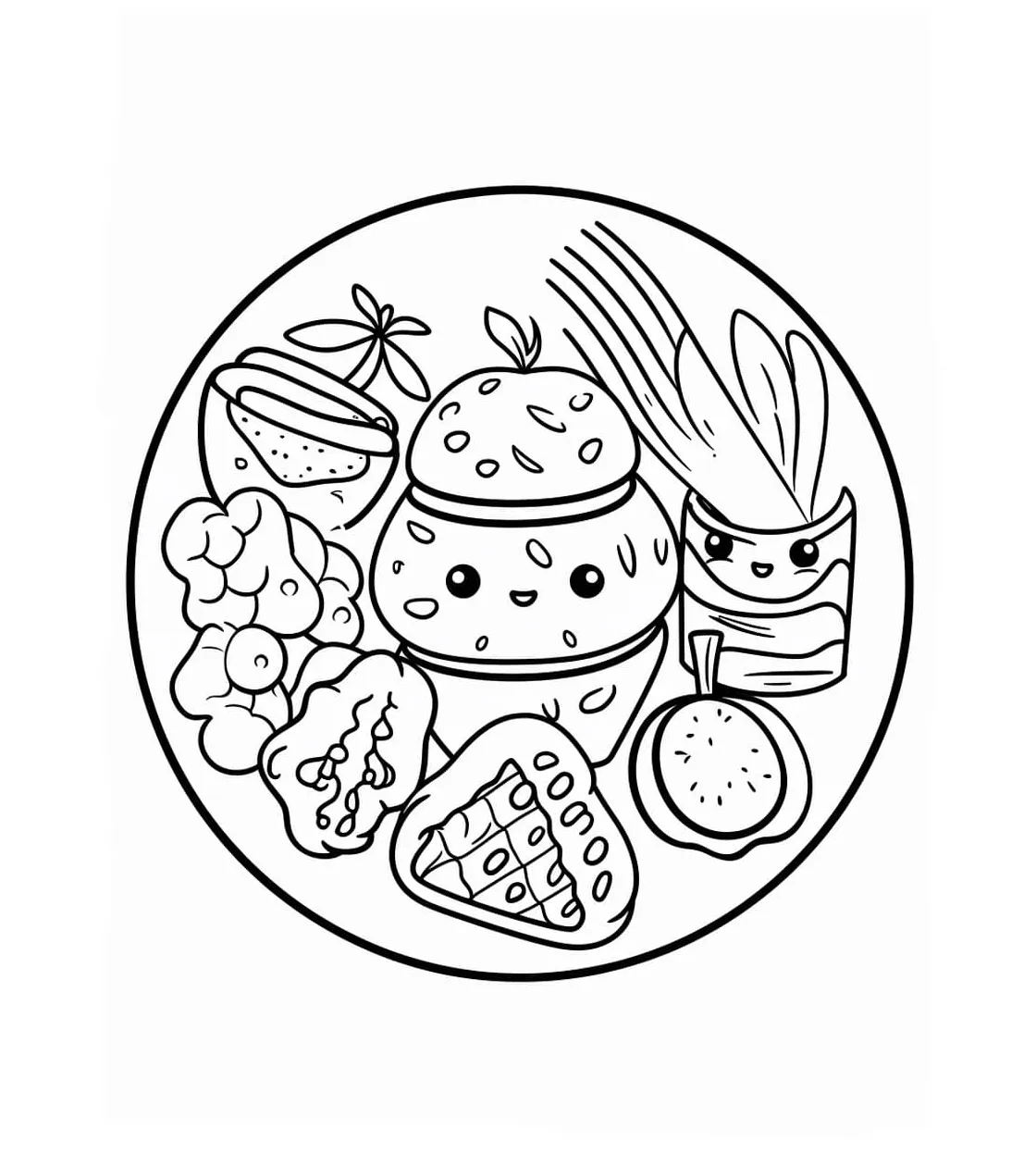 Makanan sehat lucu