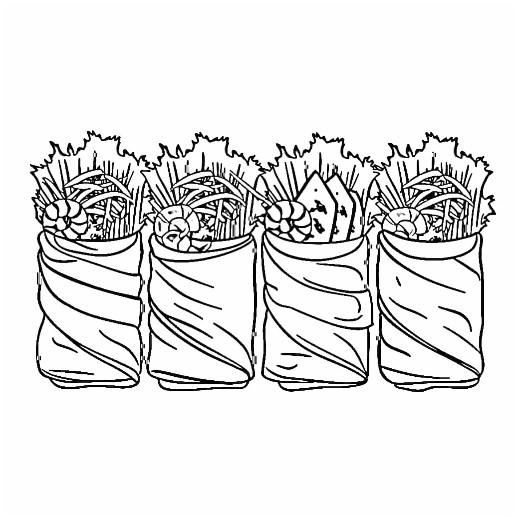 Lumpia sayuran yang lezat