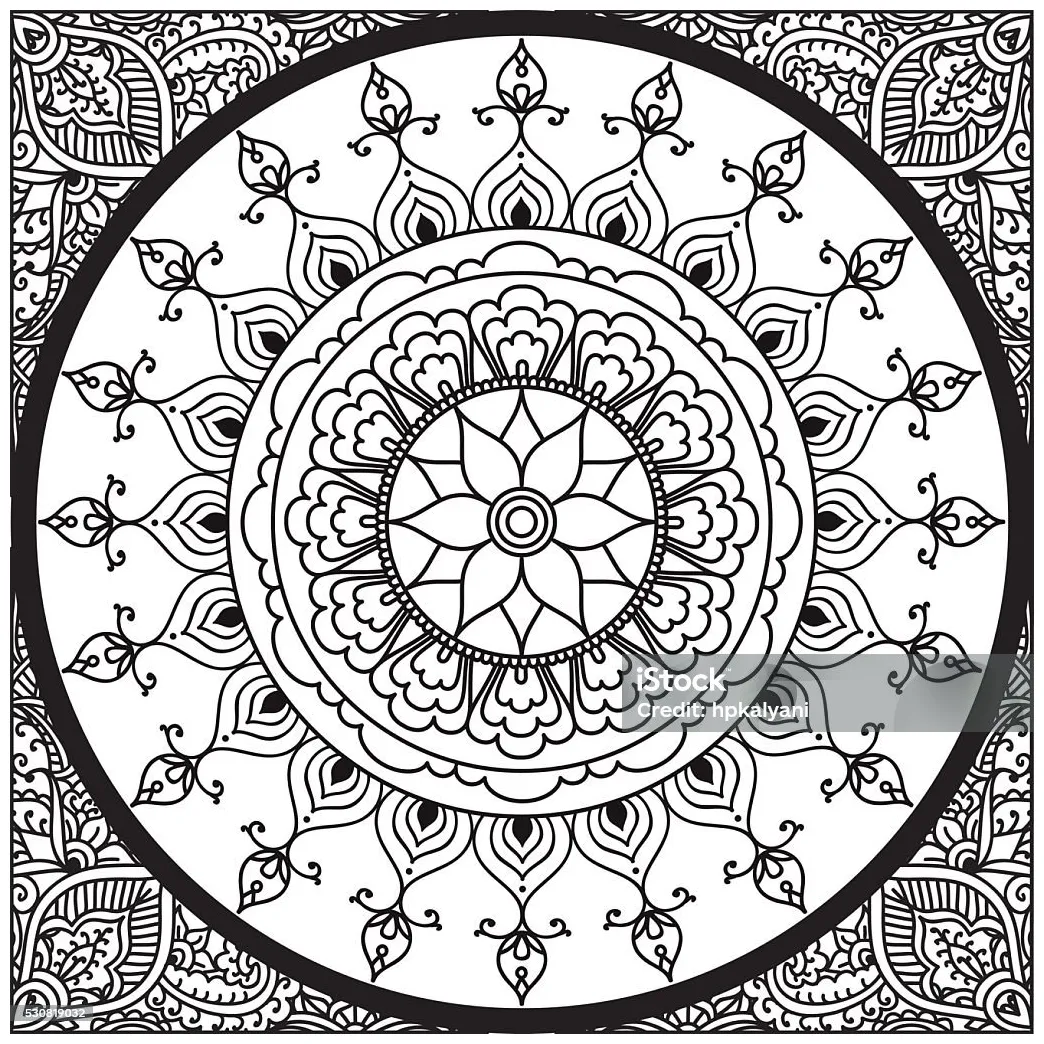 Ilustrasi stok unduh gambar sekarang mandala