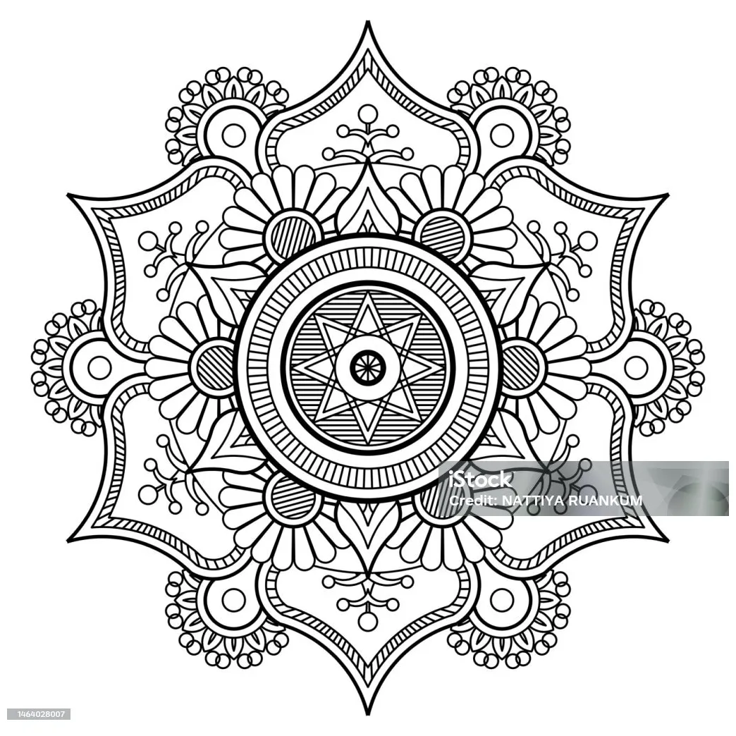 Mandala pola mewah halaman halaman mewarnai dewasa