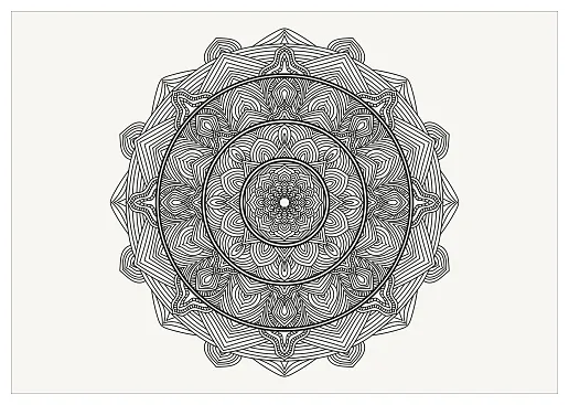 Halaman mewarnai vektor mandala ilustrasi mandala untuk buku mewarnai